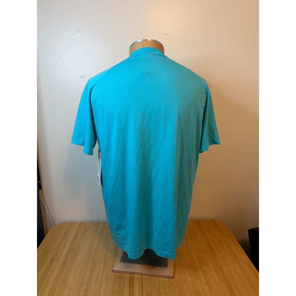 RARE Lululemon Metal Vent Tech Tee LA 10k Tour Shirt Electric Turquoise XL NWT